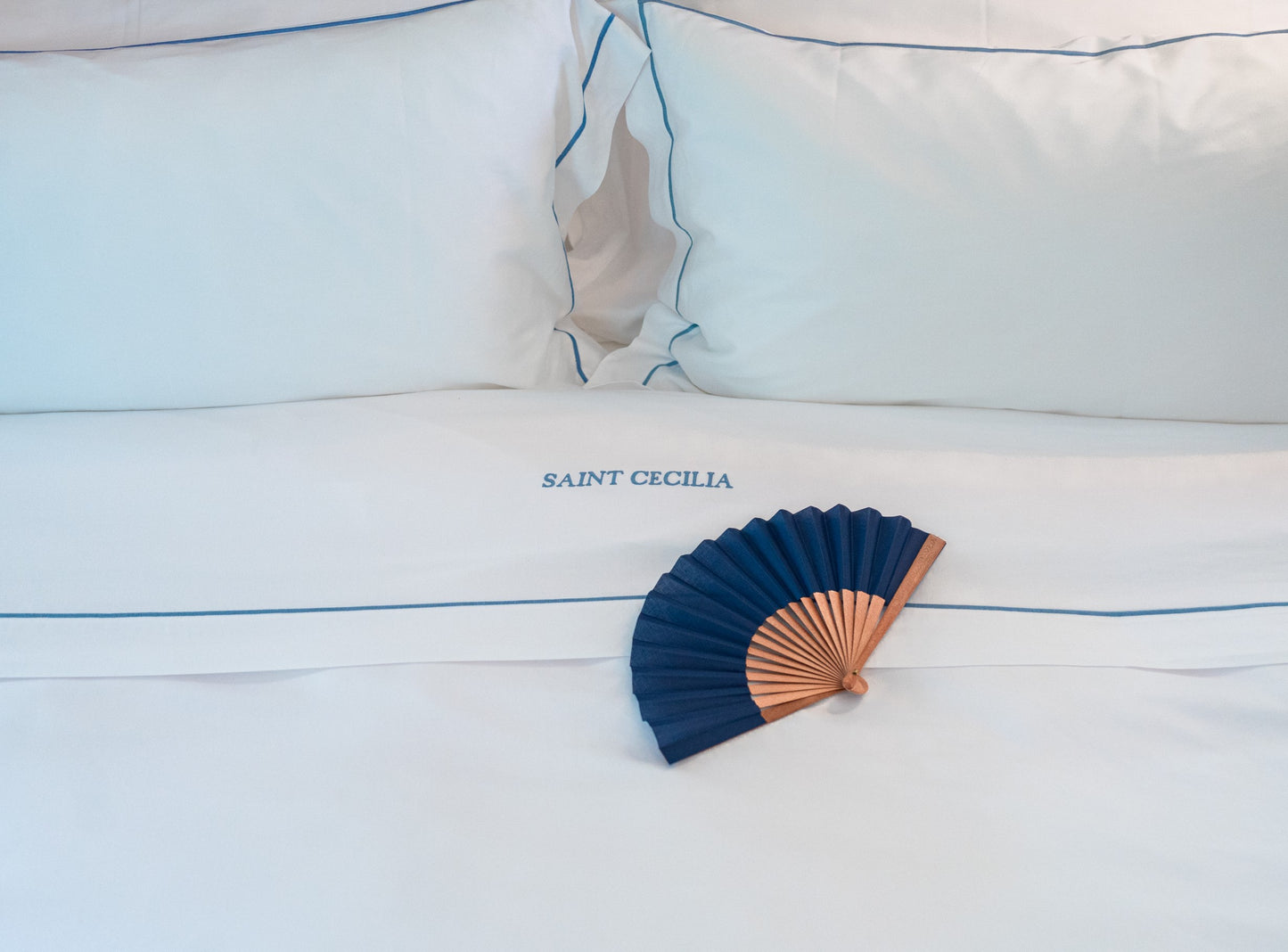 Navy Hand Fan