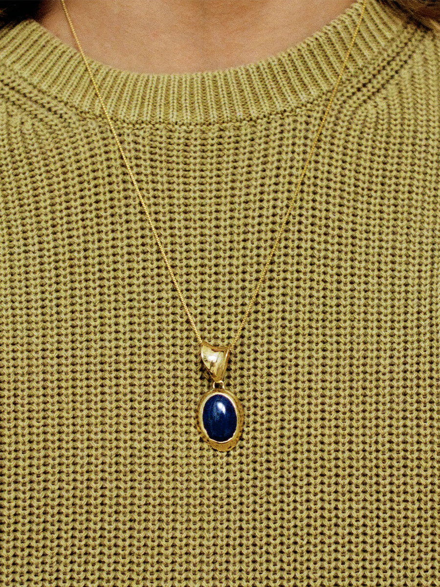 Bianca Necklace, Bronze & Lapis x Faris