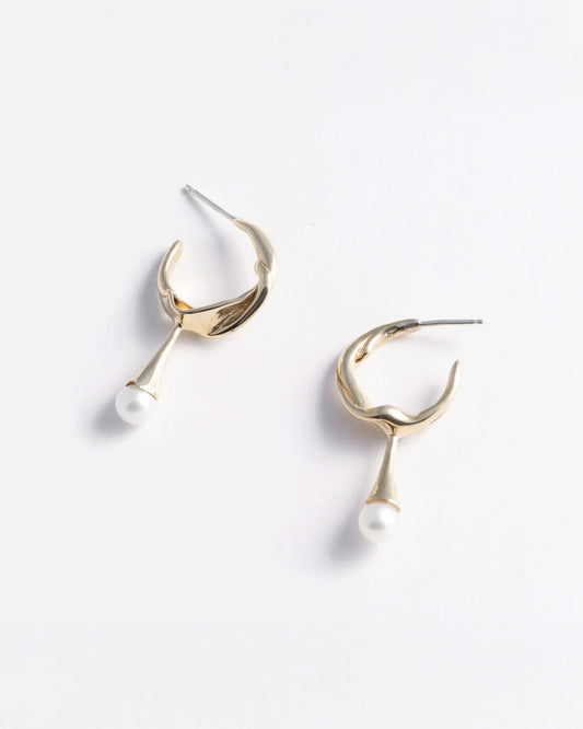 Faris Twist Perla Hoops